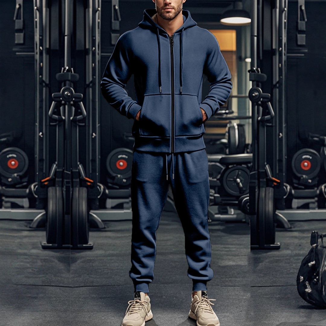 Herren Komplettes Sweatset mit Reißverschluss-Hoodie und tapered Jogginghose Nord Taschen
