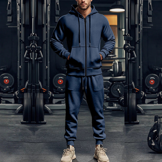 Herren Komplettes Sweatset mit Reißverschluss-Hoodie und tapered Jogginghose Nord Taschen