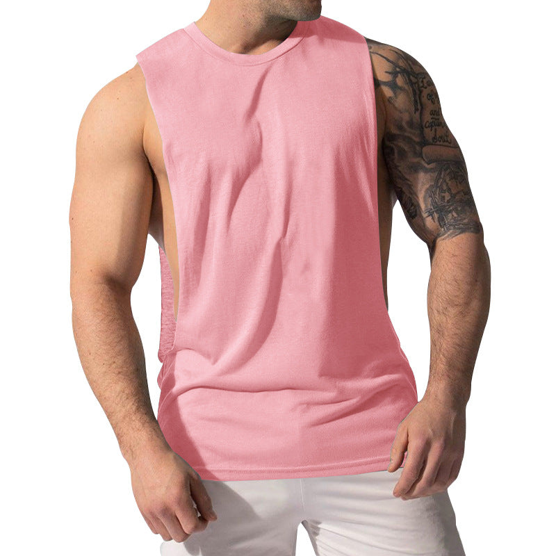 Herren nan Muskelshirt mit extra tiefen Armöffnungen und atmungsaktivem Baumwollmix