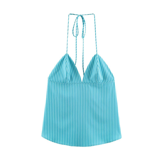 Damen Weite Gestreifte Lounge-Hose mit Tunnelzug und Relax-Fit Nord Taschen