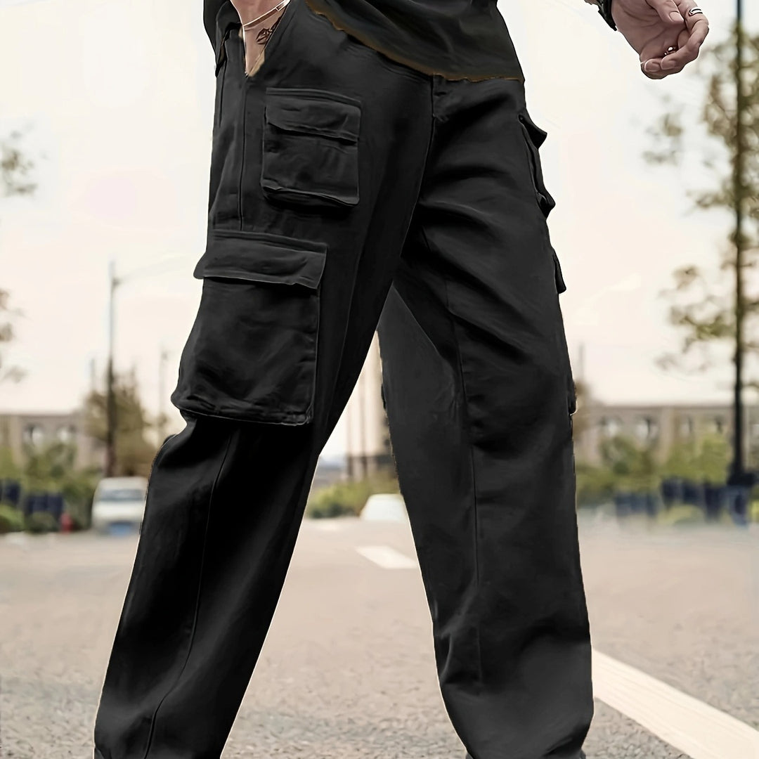 Herren Relaxed-Fit Utility-Cargohose mit großen Klappfächern und elastischem Beinabschluss Nord Taschen