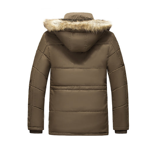 Herren urbaner Thermo-Parka mit wärmender Teddyinnenlage, Kunstfellkapuze und Mehrfachtaschen Nord Taschen