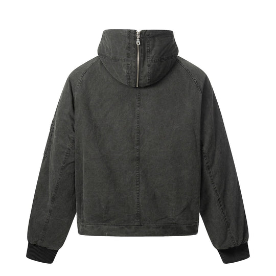 Herren Kurzjacke im Utility‑Look mit hohem Stehkragen und Kapuze Nord Taschen