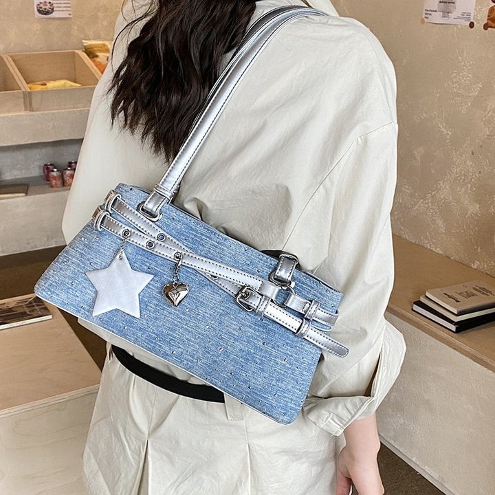 Damen modische Beuteltasche mit schimmernden Akzenten Nord Taschen