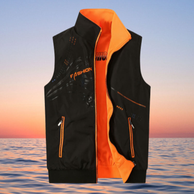 Herren Sportliche High-Performance Weste Nord Taschen