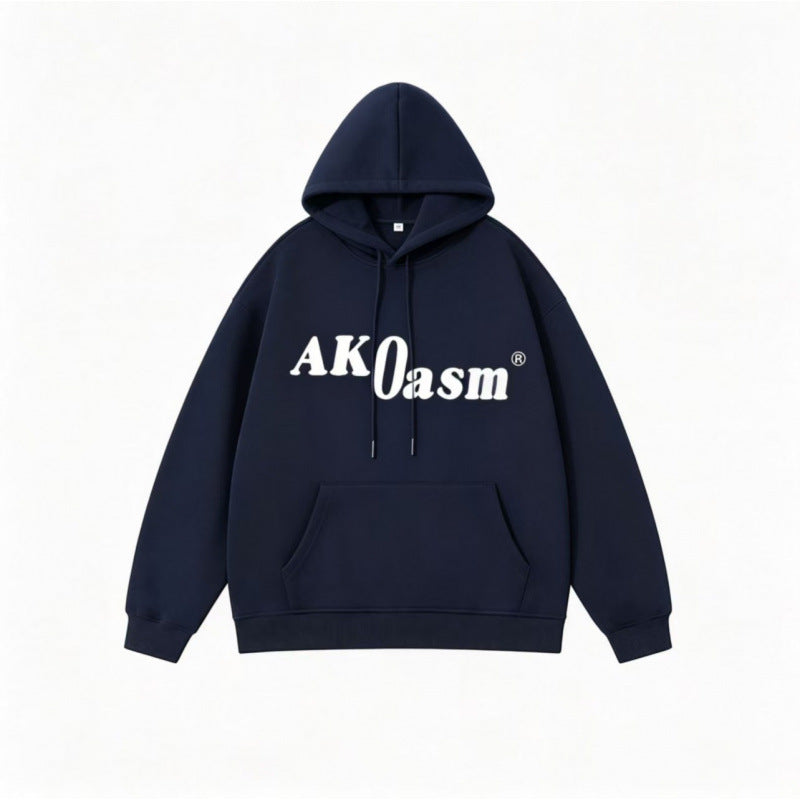 Unisex Oversize‑Kapuzenpullover mit markantem Logoprint, Kängurutasche und gerippten Bündchen Nord Taschen
