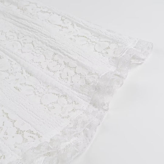 Damen Maxikleid aus Spitze mit schulterfreiem Carmenausschnitt und Glockenärmeln Nord Taschen