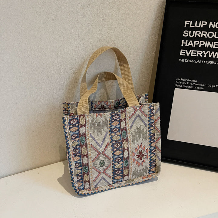 Damen Tragetasche mit ethnischem Muster und robusten Griffen Nord Taschen
