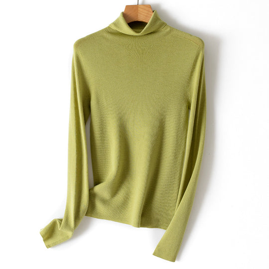 Damen Leichter Feinstrick-Rollkragenpullover mit fließender Passform Nord Taschen