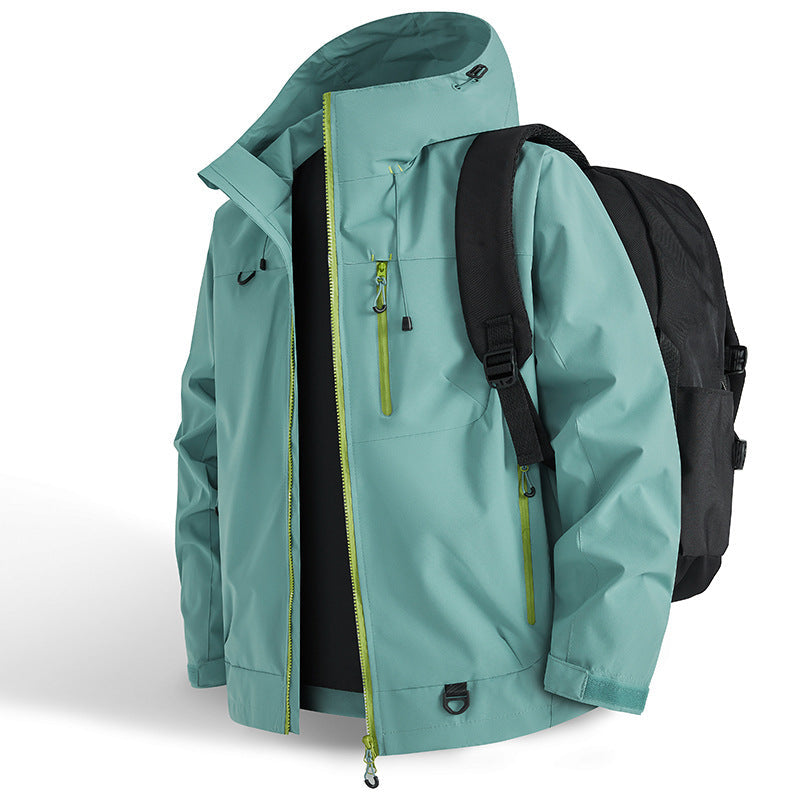 Damen technische Outdoor-Jacke mit Material und verstellbarem Kapuzensystem Avellé
