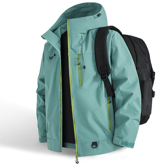 Damen technische Outdoor-Jacke mit Material und verstellbarem Kapuzensystem Avellé
