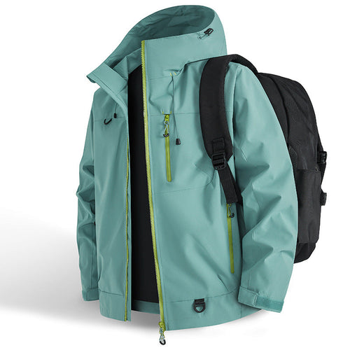 Damen technische Outdoor-Jacke mit Material und verstellbarem Kapuzensystem Avellé