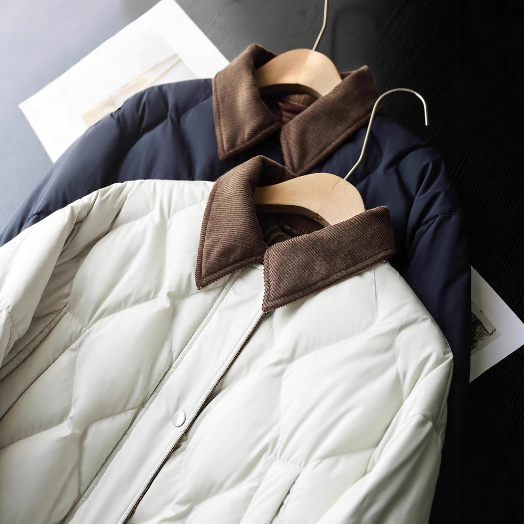 Damen Steppjacke mit karierten Akzenten Nord Taschen