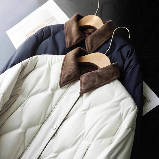 Damen Steppjacke mit karierten Akzenten Nord Taschen