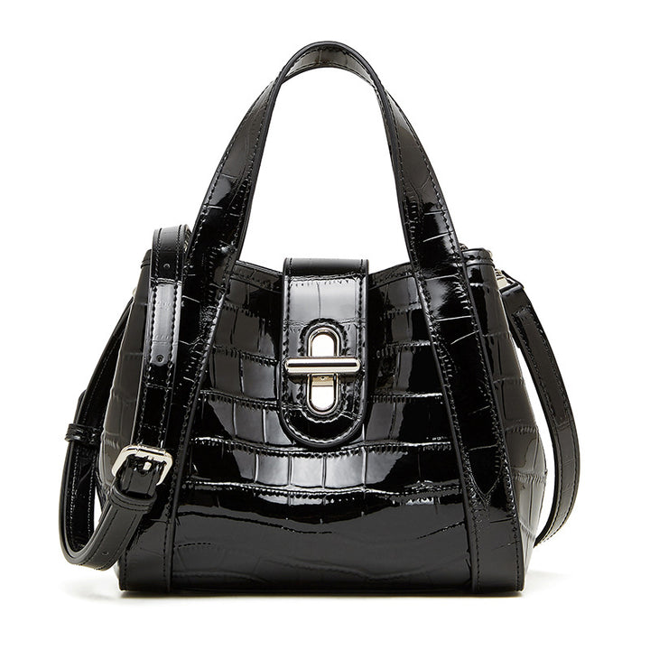 Damen Handtasche mit eleganter Krokodilprägung und abnehmbarem Schultergurt Nord Taschen