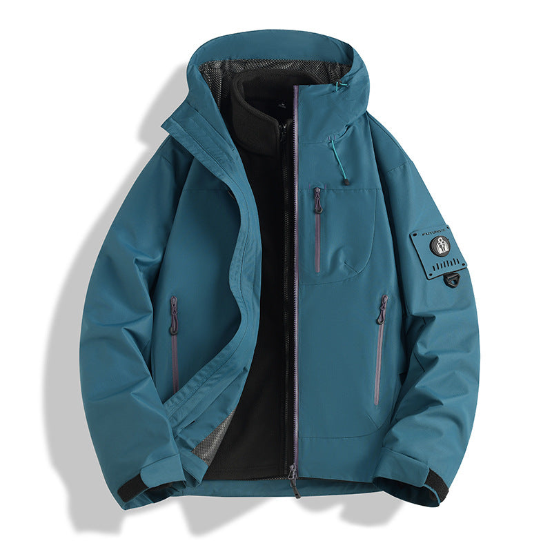 Herren Funktions-Softshelljacke mit abnehmbarem Fleece-Innenfutter Nord Taschen