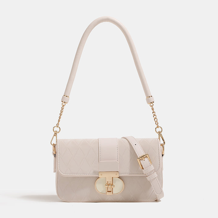 Damen Umhängetasche mit eleganter Steppung und fein gearbeiteten Metallakzenten Nord Taschen