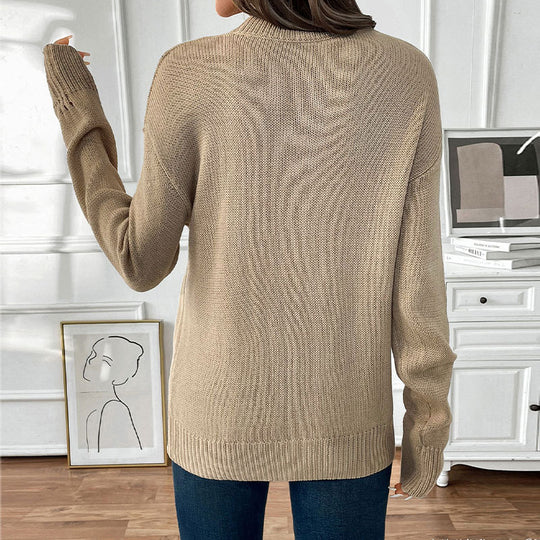 Damen Lässiger Pullover mit Kirschapplikationen Nord Taschen