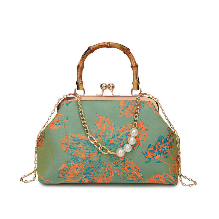 Damen elegante Handtasche mit ästhetischem Blumendesign Nord Taschen