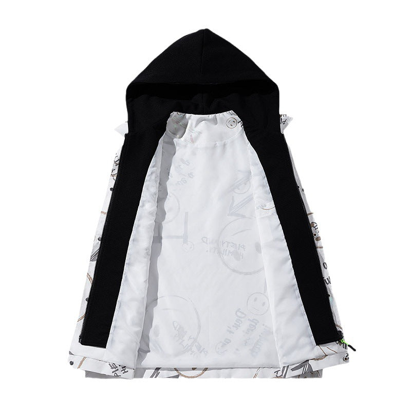 Damen Modische Kapuzenjacke mit grafischem Design Nord Taschen