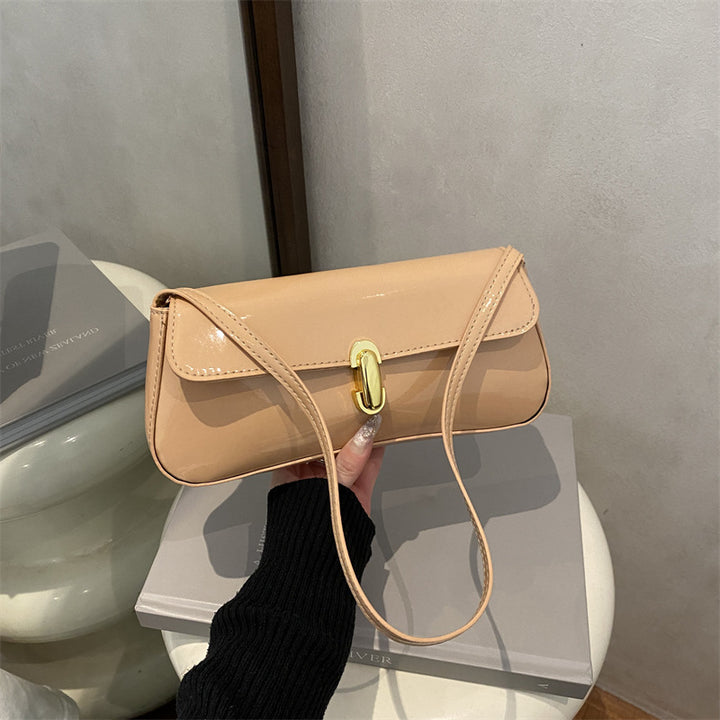 Damen elegante Umhängetasche mit luxuriösem Hochglanzdesign und praktischen Tragegriffen Nord Taschen