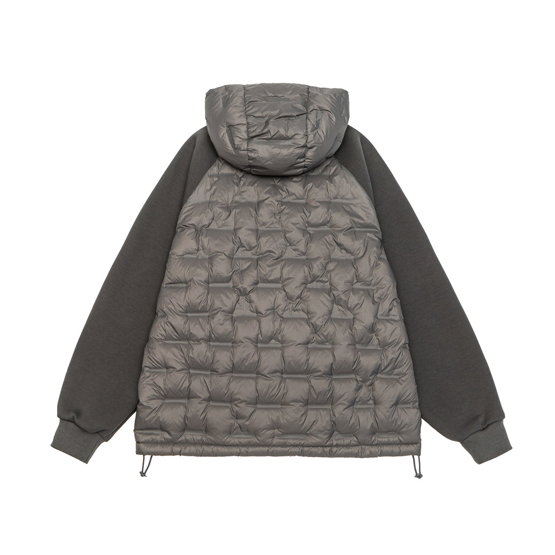 Herren Hybrid-Steppjacke mit wattierter Front, Kapuze und elastischen Ärmelabschlüssen Nord Taschen