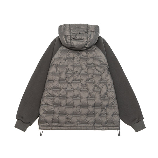 Herren Hybrid-Steppjacke mit wattierter Front, Kapuze und elastischen Ärmelabschlüssen Nord Taschen