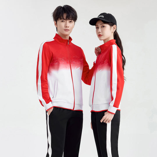 Unisex Atmungsaktives Trainingsset mit Farbverlauf-Jacke und Kontraststreifen Nord Taschen