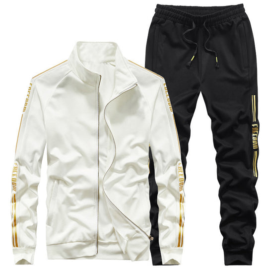 Herren Trainingsanzug‑Set mit Stehkragen und Slim‑Fit Jogginghose Nord Taschen