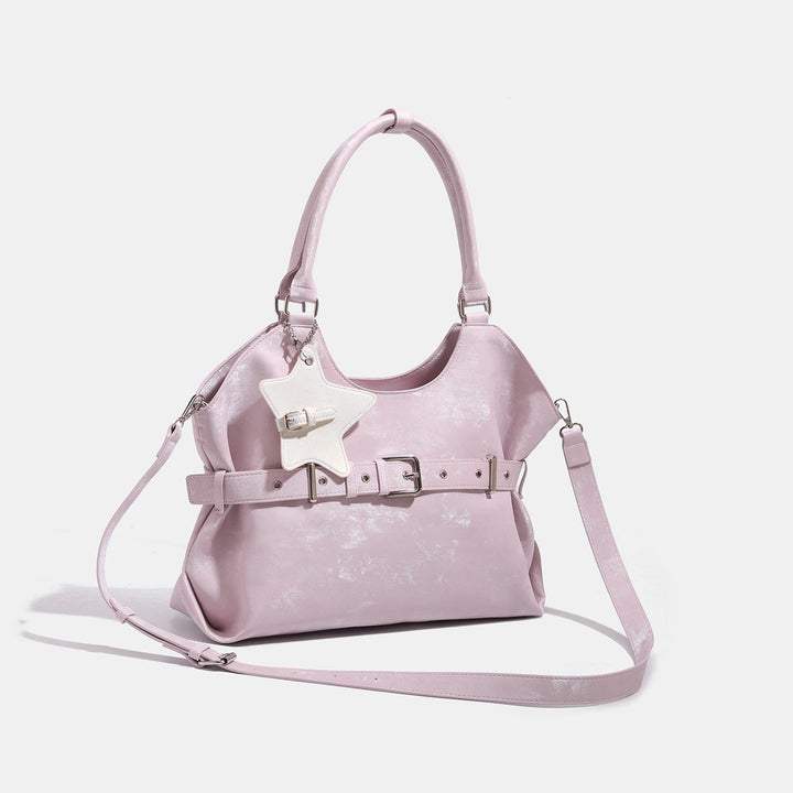 Damen oversized Shopper-Tasche mit abnehmbarer Gurte und trendigem Sternanhänger Nord Taschen