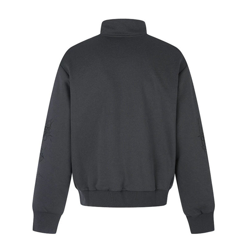 Damen Zip-Sweatjacke mit Stehkragen und Leoparden‑Union‑Jack‑Print Nord Taschen