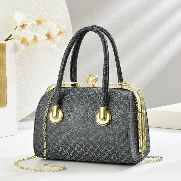 Damen Handtasche mit eleganter Struktur und schimmernden Details Nord Taschen