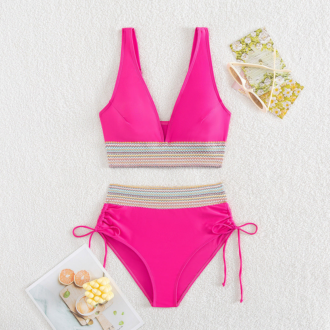 Damen Hochgeschnittener Sportbikini Nord Taschen