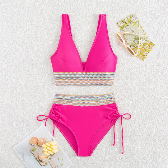 Damen Hochgeschnittener Sportbikini Nord Taschen