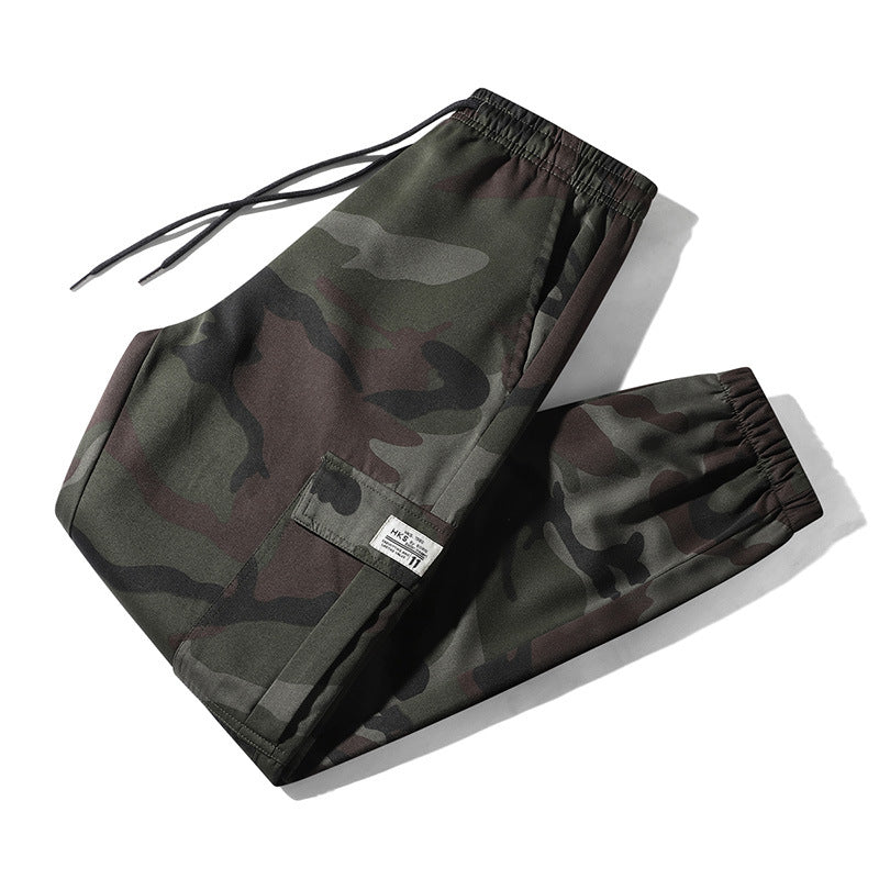 Herren Camouflage Cargo-Jogginghose aus robustem Canvas mit Tunnelzugbund & Beintasche Nord Taschen