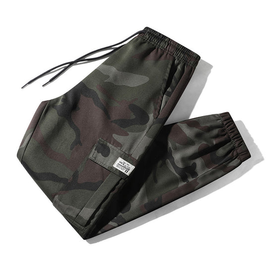 Herren Camouflage Cargo-Jogginghose aus robustem Canvas mit Tunnelzugbund & Beintasche Nord Taschen