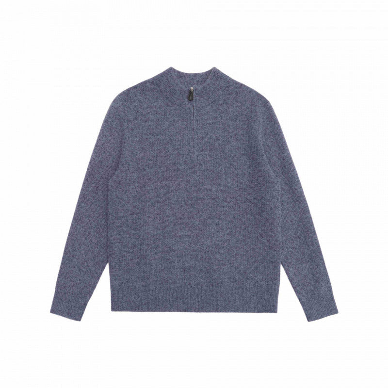 Herren Strukturstrick-Pullover mit Halbreißverschluss, Stehkragen und Oversize-Silhouette Nord Taschen