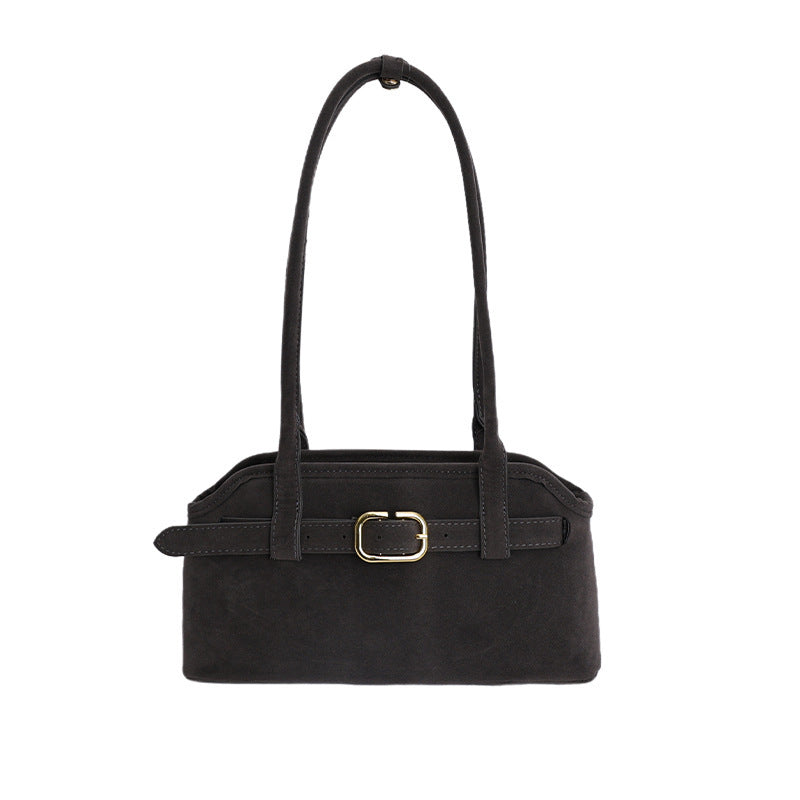 Damen Handtasche aus luxuriösem Veloursleder mit verstellbarem Schulterriemen Nord Taschen