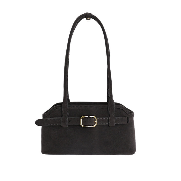 Damen Handtasche aus luxuriösem Veloursleder mit verstellbarem Schulterriemen Nord Taschen