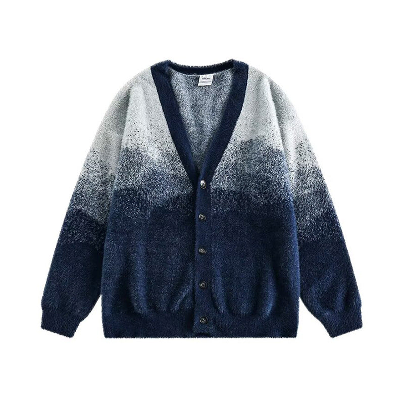 Damen Gemütliche Strickjacke mit Knopfleiste und V-Ausschnitt Nord Taschen