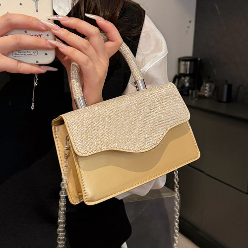 Damen Glamouröse Handtasche mit glitzerndem Obermaterial Nord Taschen