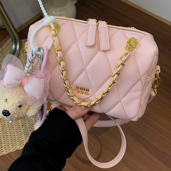 Damen modische Mini-Handtasche mit verspieltem Tieranhänger Nord Taschen