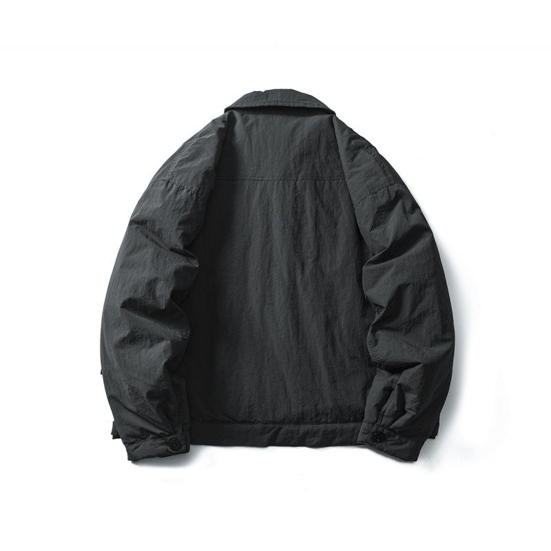 Herren Leichte Oversize-Fieldjacke im Workwear-Stil mit Hemdkragen und Knopfverschluss Nord Taschen