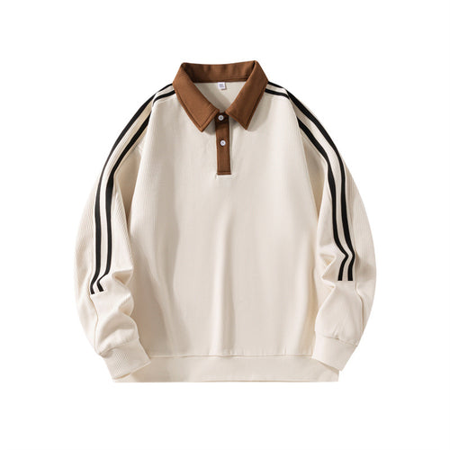Herren Sportliches Poloshirt mit hohem Kragen und kontrastierenden Streifen Nord Taschen