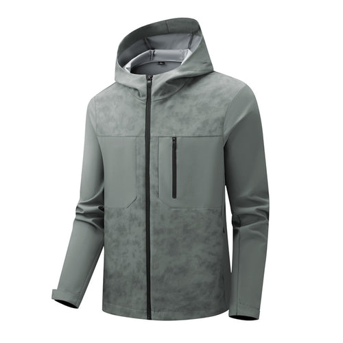 Herren Urbanes Softshell-Hybrid mit wasserabweisender Beschichtung, Kapuze und Brust-Reißverschluss Nord Taschen