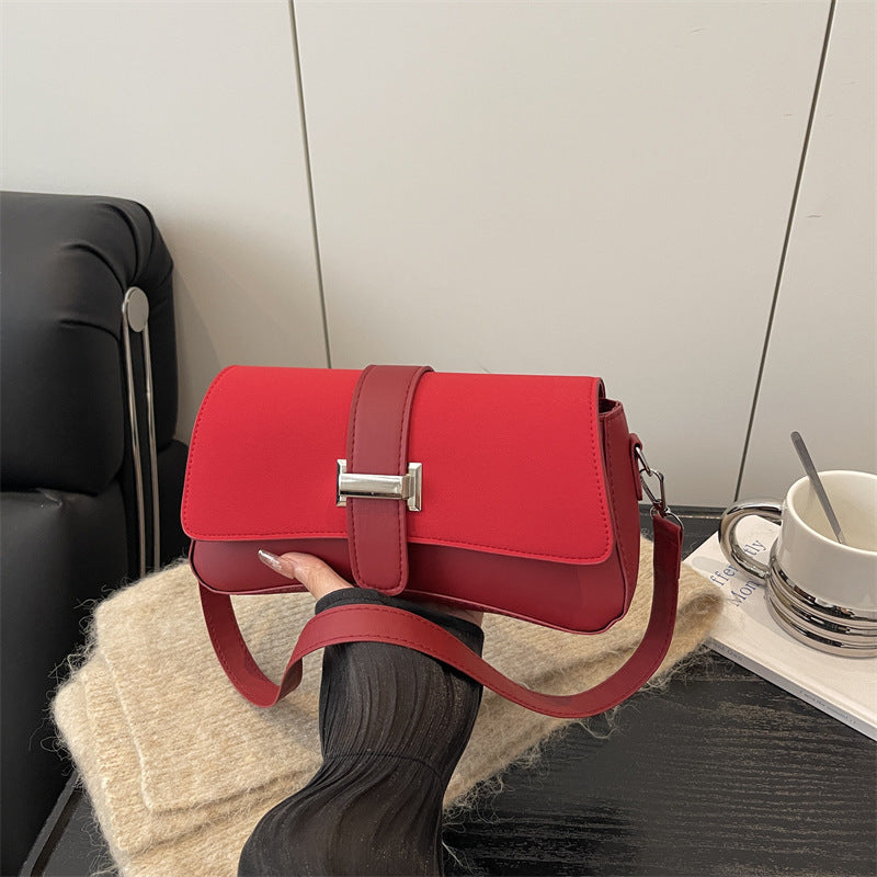 Damen elegante Umhängetasche mit hochwertiger Lederoberfläche und stilvollem Verschluss Nord Taschen