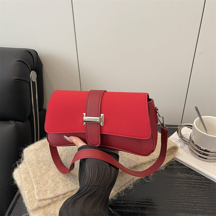 Damen elegante Umhängetasche mit hochwertiger Lederoberfläche und stilvollem Verschluss Nord Taschen