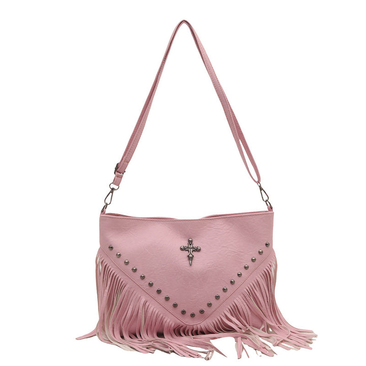 Damen Weste im modischen Boho-Stil mit Fransen und goldenen Details Nord Taschen