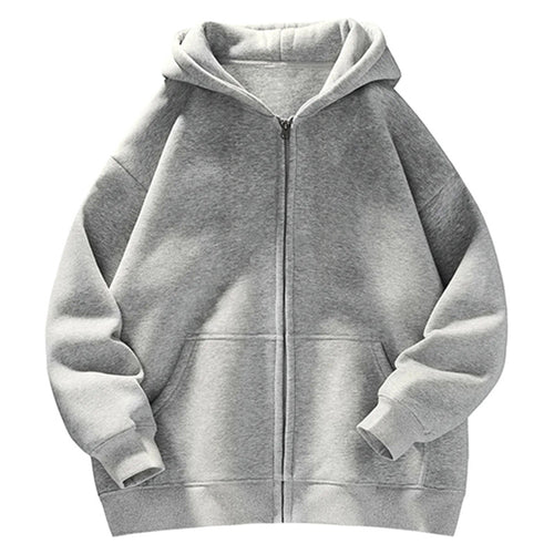 Unisex Oversize-Kapuzenjacke mit durchgehendem Reißverschluss, Teddyfutter und Känguru-Taschen Nord Taschen