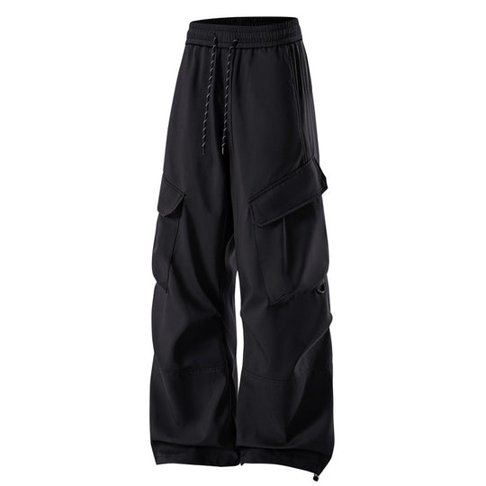 Herren Baggy Cargohose mit Elastikbund, Multifunktionstaschen und verstellbarem Saum Nord Taschen